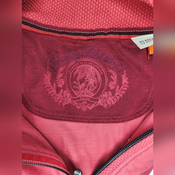 Tommy Bahama‎ Men's Coral Lightweight 1/4 Zip Pullover Size Large - Picture 2 of 6